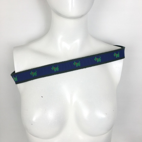 Scotty Dog Belt Blue Green Brown Leather Scottish Terrier - Picture 11 of 12